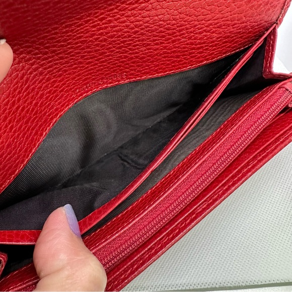 Gucci GG Marmont Continental long wallet in hibiscus on unbranded chain - Picture 13 of 16